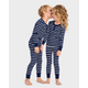 Kids Striped Snug Fit Cotton Pajamas