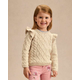 Girls Cable Knit Flutter Sweater - Highland Hills