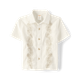 Kids Embroidered Linen-Blend Button Up Shirt