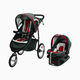 Graco FastAction Jogger Click Connect Travel System - Chili Red