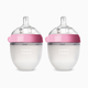 Comotomo Natural Feel Silicone Baby Bottles - Pink, 5 Oz, 2