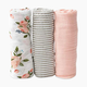 Little Unicorn Cotton Muslin Swaddle 3 Pack - Watercolor Roses (2017)