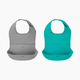 OXO Tot Roll Up Bib (2 Pack) - Grey/Teal