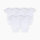 Burt's Bees Baby Organic Short Sleeve Bodysuit (5 Pack) - Cloud, 0-3 M