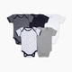 Burt's Bees Baby Organic Short Sleeve Bodysuit (5 Pack) - Blueberry, 0-3 M