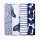 Aden + Anais Cotton Muslin Swaddle 4-Pack - Seafaring