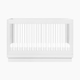 babyletto Harlow Acrylic 3-in-1 Convertible Crib with Toddler Bed Conversion Kit - White With White Base And Acrylic Slats