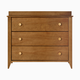 babyletto Sprout 3-Drawer Changer Dresser - Chestnut / Natural