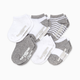 Burt's Bees Baby Ankle Socks (6 Pack) - Heather Grey Pattern, 0-3 M