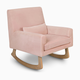 Nursery Works Sleepytime Rocker - Blush Pink Velvet/Light Legs