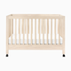 babyletto Maki Portable Folding Crib with Toddler Bed Conversion Kit - Washed Natural