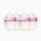 Comotomo Natural Feel Silicone Baby Bottles - Pink, 5 Oz, 4