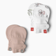 Goumi Kids Stay-On Baby Mitts (2 pack) - Abstract Floral + Rose, 3-6 M