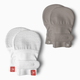 Goumi Kids Stay-On Baby Mitts (2 pack) - Drops Gray + Pewter, 0-3 M
