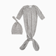 Aden + Anais Snuggle Knit Knotted Gown and Hat Set - Heather Grey