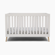 Delta Children Essex 4-in-1 Convertible Baby Crib - Bianca White With Natural Legs