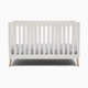 Delta Children Essex 4-in-1 Convertible Baby Crib - Bianca White With Natural Legs