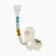 Loulou Lollipop Silicone Teether with Gem Clip - Llama