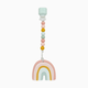 Loulou Lollipop Silicone Teether with Gem Clip - Pastel Rainbow