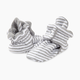Burt's Bees Baby Organic Cotton Booties - Heather Grey Stripe, 3-6 M