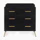 Delta Children Sloane 4 Drawer Dresser with Changing Top - Black/Bronze