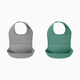 OXO Tot Roll Up Bib (2 Pack) - Sage/Gray