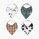 Copper Pearl Printed Bandana Bib Set (4-Pack) - Jo