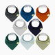 KeaBabies Organic Bandana Bibs (8 Pack) - Hunter, 8