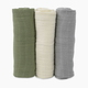 Little Unicorn Cotton Muslin Swaddle 3 Pack - Fern