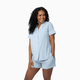 Kindred Bravely Clea Bamboo Viscose Classic Short Sleeve Maternity & Nursing Pajama Set - Mist, 1X