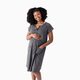 Kindred Bravely Universal Labor And Delivery Gown | 3 In 1 Labor, Delivery, Nursing Gown For Hospital - Grey Heather, Small/Medium/Large