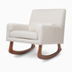 Nursery Works Sleepytime Rocker - Performance Cream Eco Weave/Walnut Legs