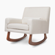 Nursery Works Sleepytime Rocker - Performance Cream Eco Weave/Walnut Legs