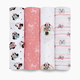Aden + Anais Disney Essentials Cotton Muslin Swaddles (4 Pack) - Minnie Rainbows, 4