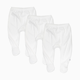 Honest Baby Clothing 3-Pack Organic Cotton Footed Harem Pants - Bright White, 6-9 M