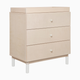 babyletto Gelato 3-Drawer Changer Dresser - Washed Natural/White
