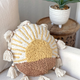 Crane Baby Embroidered Round Pillow - Sunshine