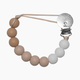 Loulou Lollipop Loulou Lollipop x Babylist Colorblock Silicone Pacifier Clip - Neutral Multi