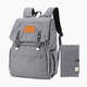 KeaBabies Explorer Diaper Backpack - Classic Gray