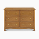 daVinci Kalani 6-Drawer Double Wide Dresser - Chestnut