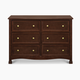 daVinci Kalani 6-Drawer Double Wide Dresser - Espresso