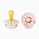BIBS Boheme Natural Rubber Pacifier (2 Pack) - Ivory / Blossom, Size 1