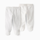 Carter's Little Planet Organic Cotton Rib Footed Pants (2 Pack) - Cream/Heather Grey, 6 M