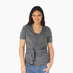 Kindred Bravely Organic Cotton Skin to Skin Wrap Top - Grey Heather, Small