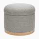 babyletto Naka Storage Ottoman - Performance Grey Eco Weave/Light Base