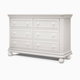 Sorelle Finley 6 Drawer Double Dresser - White