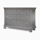 Sorelle Finley 6 Drawer Double Dresser - Weathered Gray