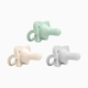 Dr. Brown's HappyPaci One-Piece Silicone Pacifier (3 Pack) - Green, Gray, Ecru