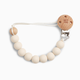AEIOU Silicone Pacifier Clip - Oat Milk