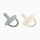 AEIOU Silicone Pacifier (2 Pack) - Sage/Oat Milk